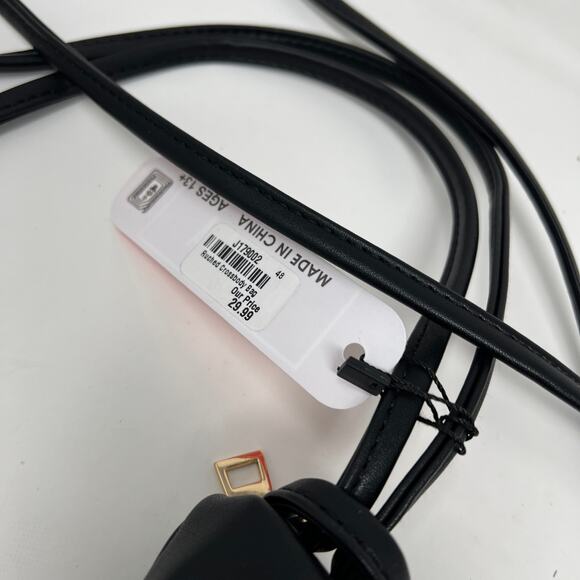 NEW! Beya Vegan Leather Twisted Baguette Bag Zip Top Adjustable - Picture 4 of 5